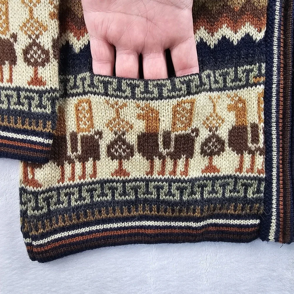 Alpaca Full Zip Cardigan Sweater Small 38